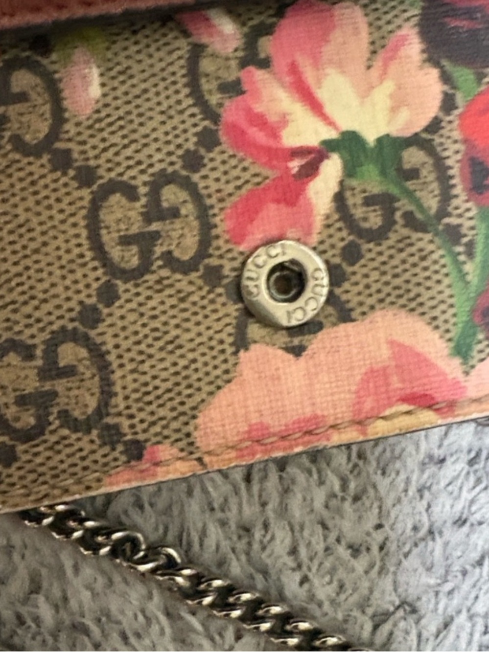 GG Supreme Monogram Blooms Super Mini Dionysus Shoulder Bag Beige Multicolor - Picture 14 of 16